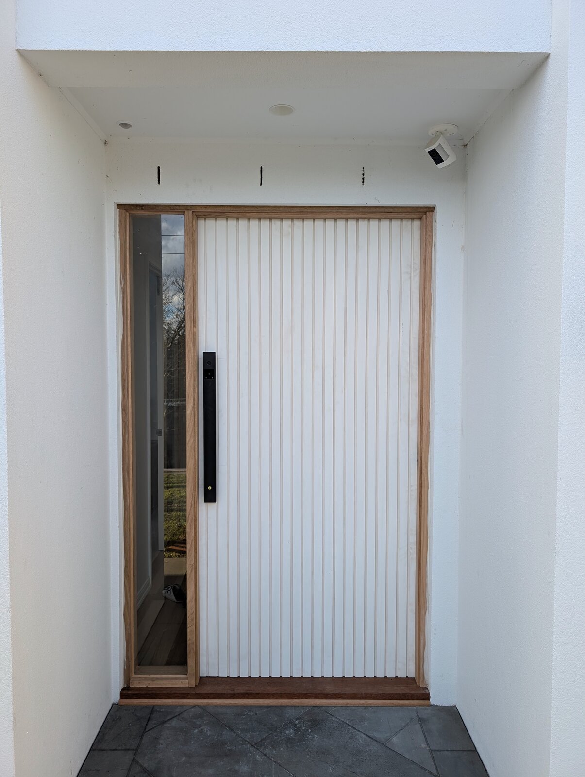 Black Rock batten door, installed view