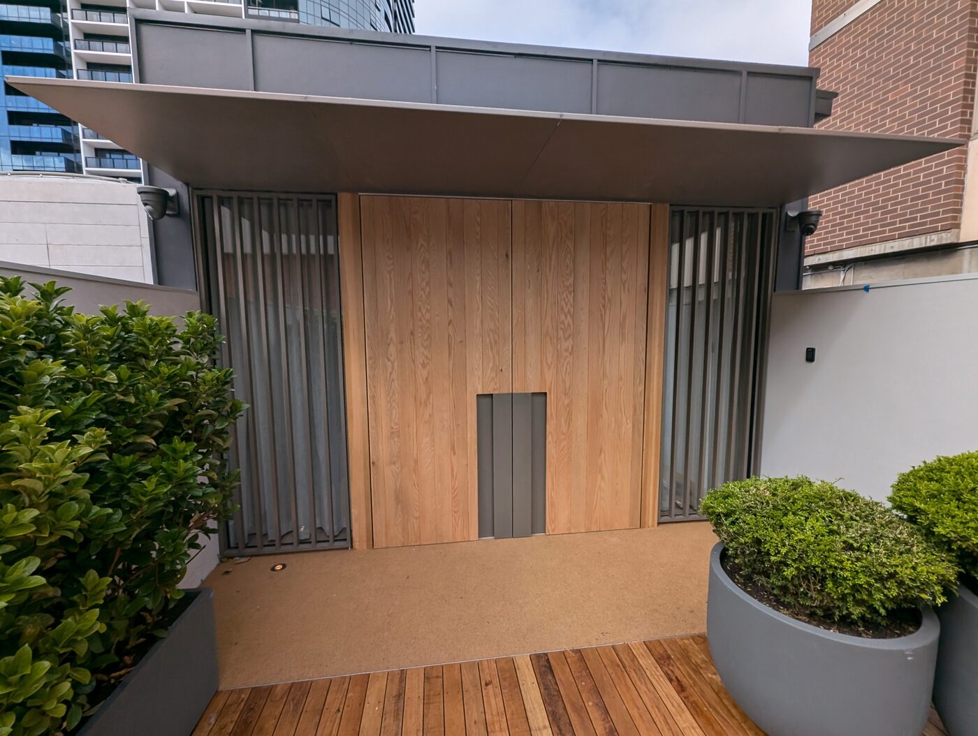 Oversized pivot door — South Yarra